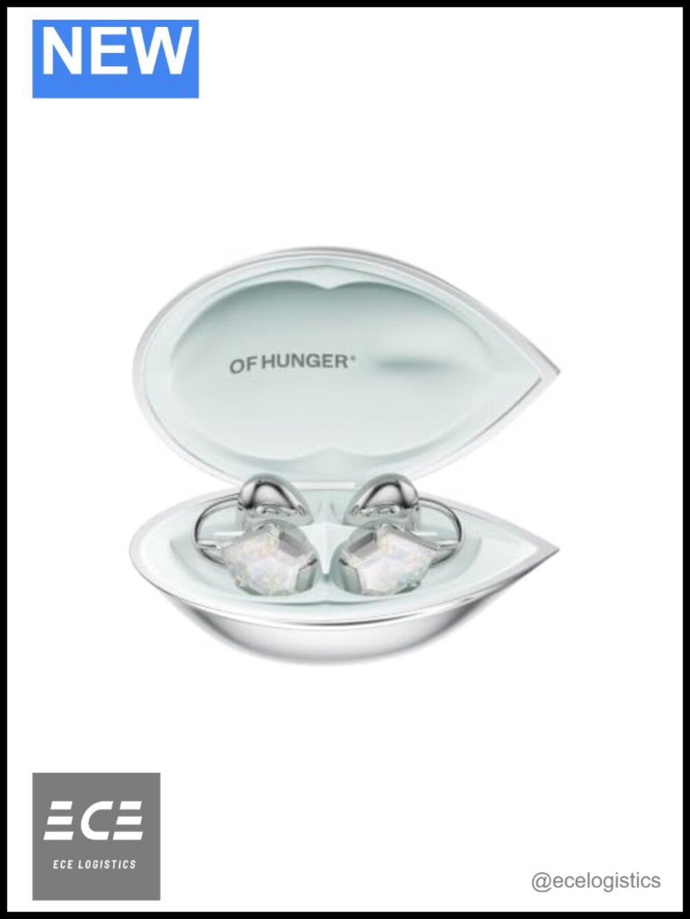 Cubic Zirconia Clip-On Earrings with Wireless Earbuds & AI Translation